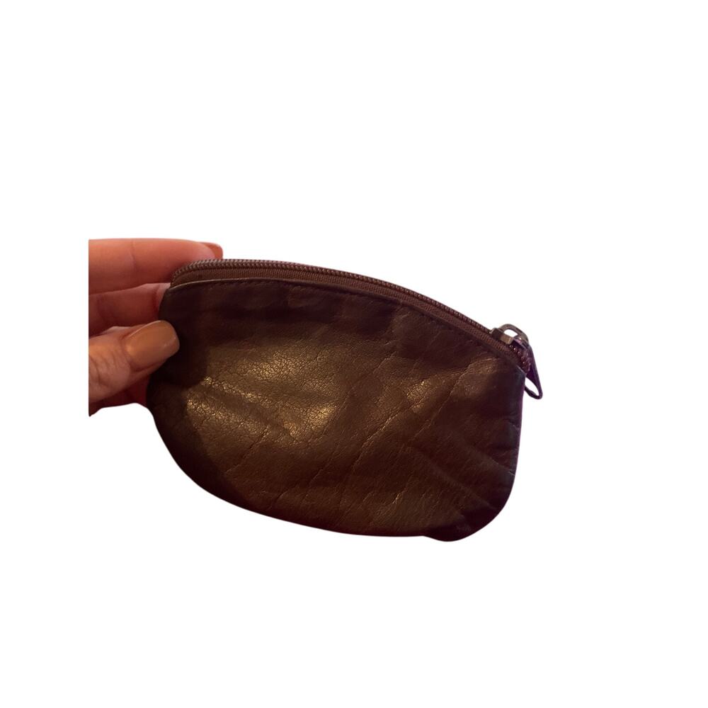 Vintage WILSONS Leather Tiny Coin Purse Clutch Lipstick Case MINIMALIST Change - Picture 2 of 4